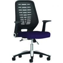 Purple executive home/office chair - black mesh back - relay