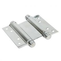 Double action spring hinge 102mm polished stainless steel