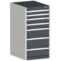 Bott - Dark grey cubio 7 drawer cabinet 1000x525x525mm