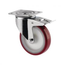 Swivel castor with brake capacity: 200 kg total height: 155 mm