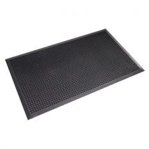 Rubber grating mat with edging 70x90 cm