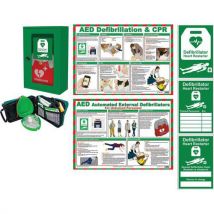 Schiller aed defibrillator fully automatic with cabinet