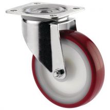 Polyurethane swivel castor capacity: 200 kg total height: 155 mm