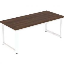 Sled meeting room table 740x1800x800mm walnut with white frame