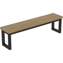 Sled bench seat 460x1600x350mm birch with black frame