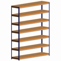 Rapid1 hd 3050hx2440wx610d blue/orange 7 chipboard shelves