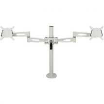 Twin pole mounted monitor arm white