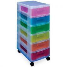 Clear Really Useful Drawer Unit with xxL Coloured Drawers by Really Useful Products Ltd