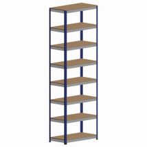 Rapid1 hd 3660hx1220wx610mmd blue/grey 8 chipboard shelves