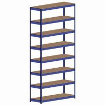 Rapid1 hd 3660hx1830wx380d blue 8 chipboard shelves