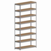 Rapid1 hd 3660hx1830wx1220d grey 8 chipboard shelves