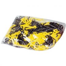 25m Yellow/Black Plastic Chain 10mm Diameter