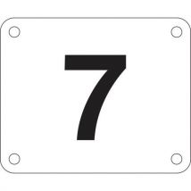 White drilled aisle marker character 1x180mm. Hxw 220x270mm