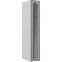 Phoenix plc grey 500mm deep locker- 1 clear door - key lock
