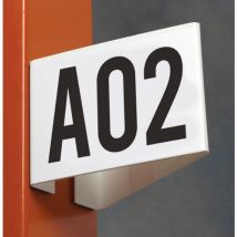 White s/a aisle marker 3 characters per side hxw 95x130mm