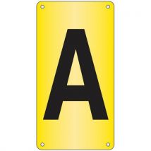 Yellow drilled aisle marker character 1x500mm. Hxw 660x343mm