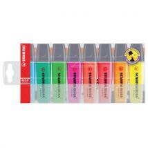 Pack of 8 boss highlighters assorted colours l. Stroke:5