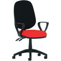 Orange fabric home/chair - black back - loop arm -eclipse+ii