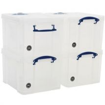 35 L clear really useful box pack of 4