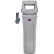 Slim jim recycling station bin