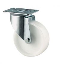 Nylon swivel castor capacity: 200 kg overall height: 128 mm