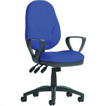 Blue fabric home/office task chair - loop arms - eclipse+ xl
