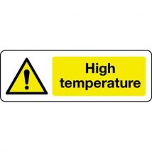 Self adhesive vinyl high temperature hazard sign 100x300mm
