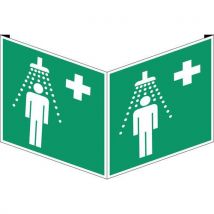 Emergency evacuation sign width: 20 cm length: 20 cm