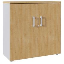 Trolley h73xl100xd45 cm 1 shelf silver metal/authentic oak