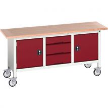 Bott - Red verso 3 drawer mobile bench mpx top 830x1750x600mm