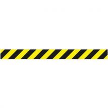 Self-adhesive yellow/black striped tape 90x1000 mm