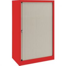 Bisley essentials tambour 2 shelf 1285x800x470mm red