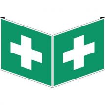 Emergency evacuation sign width: 20 cm length: 20 cm
