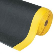 Anti-fatigue foam mat 122 cm x 18.3 m black/yellow