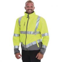 Yellow XXL High Visibility Softshell Jacket by Leo Workwear