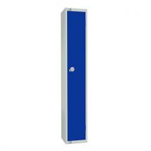 Blue/grey 1 door antibac locker 1800x300x450mm cylinder lock