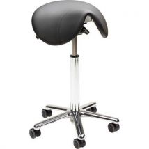 Ergonomic esd mobile stool - faux leather - treston saddle