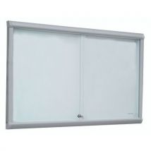Indoor enclosed bulletin board - 8 sheets - metal board