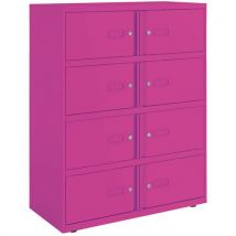 Bisley essentials 8 door lodge 1315x1000x470mm pink