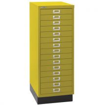 Bisley a3 multidrawer 15 drawer 940x349x432mm yellow/green