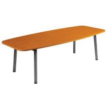 210 oval cherry meeting table with aluminium base