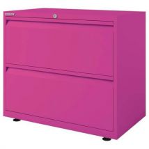 Bisley essentials 2 drawer unit 708x470x800mm pink