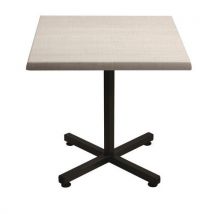 Ines square pedestal table 70x70 white surround