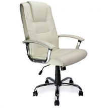 Daintree high back faux leather managers chair cream