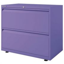 Bisley essentials 2 drawer unit 733x1000x470mm purple