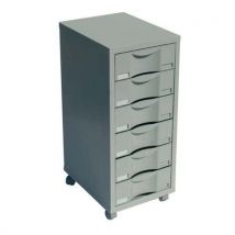 Modules 6 drawers gray l30xp39xh71 cm