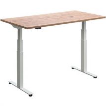 Flyga electric desk - 140x80cm - white leg - timber top