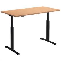 Rusa electric desk - 120x80cm black leg - beech top