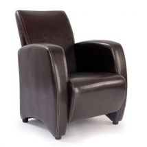 Metro high back leather effect reception lounge armchair