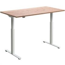 Rusa electric desk - 100x60cm white leg - timber top